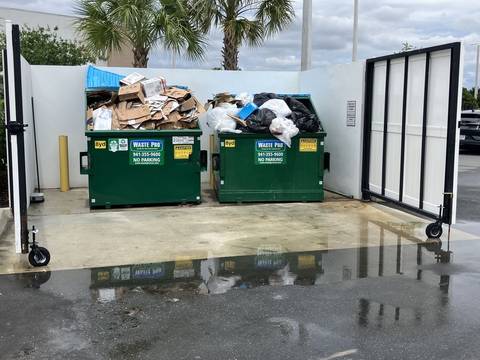Dumpster Pad after cleaning